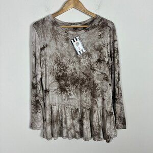 2/$30 Veveret Peplum Top S NWT